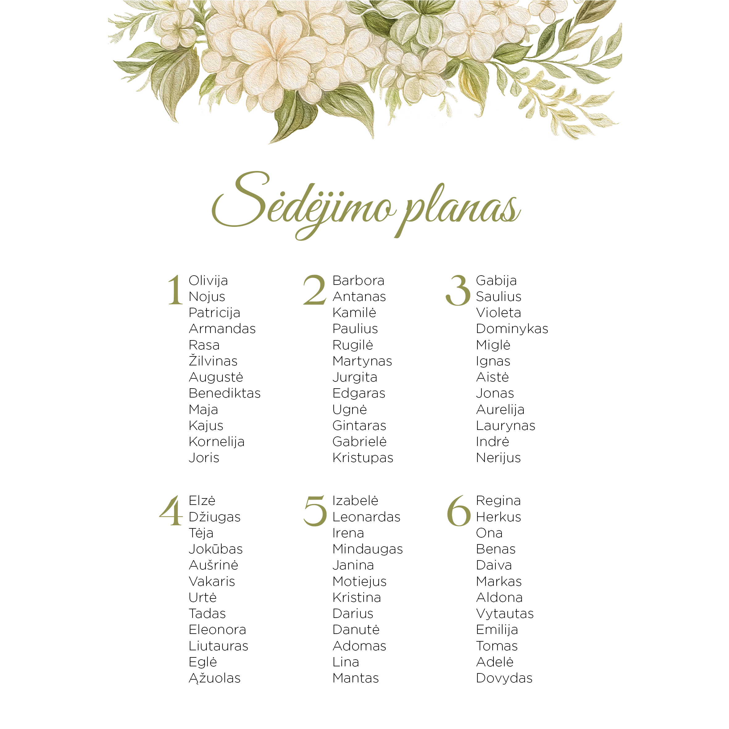 Sėdėjimo planas su hortenzijomis