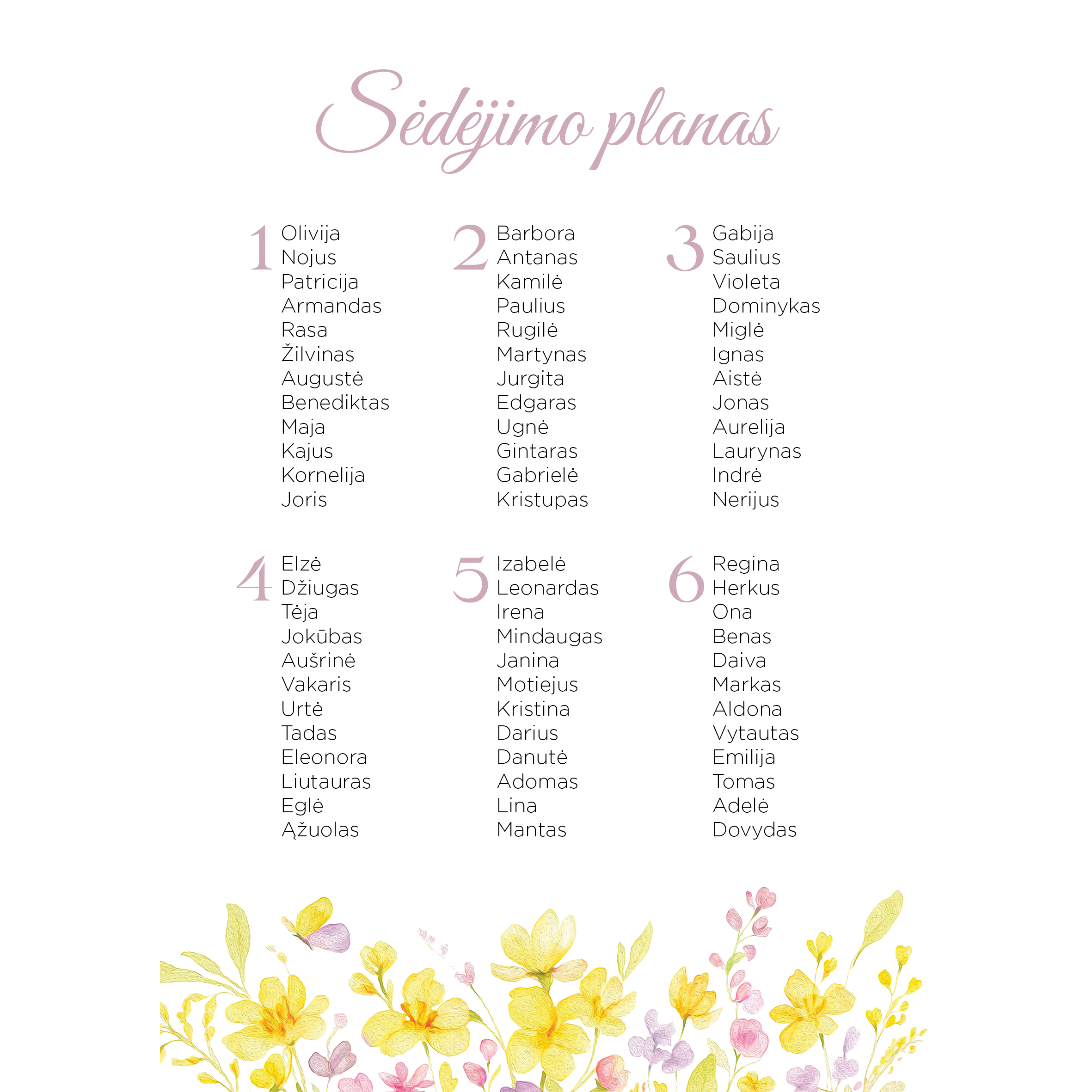 Sėdėjimo planas su saulėta pieva