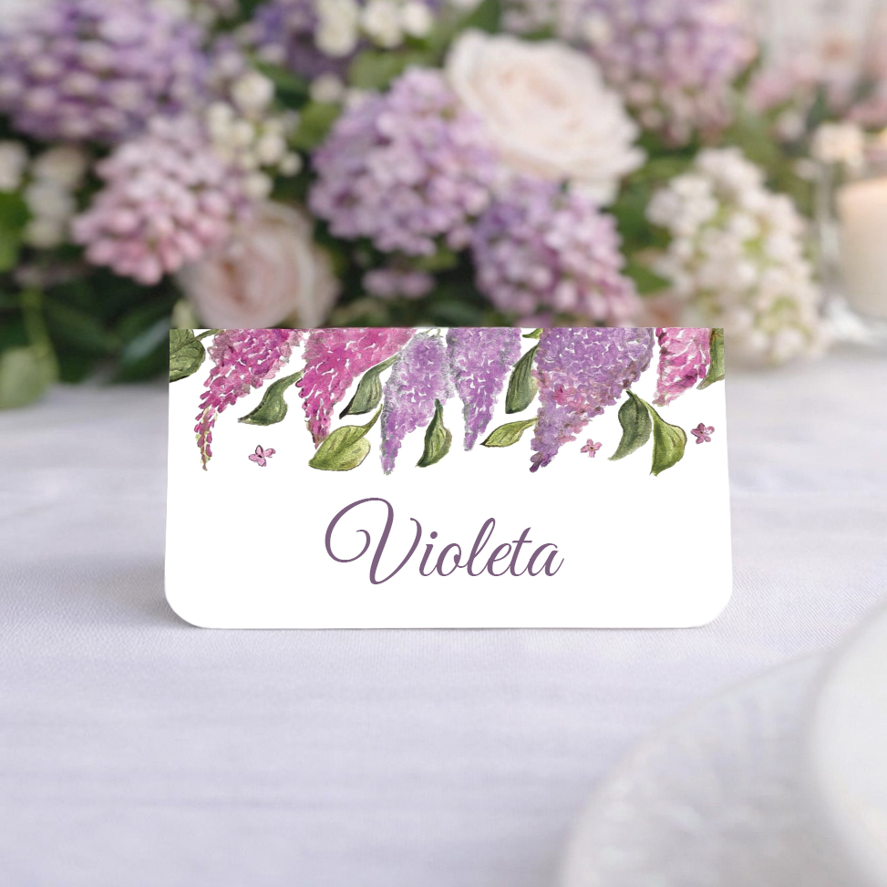 Personalizuota stalo kortelė su alyvomis